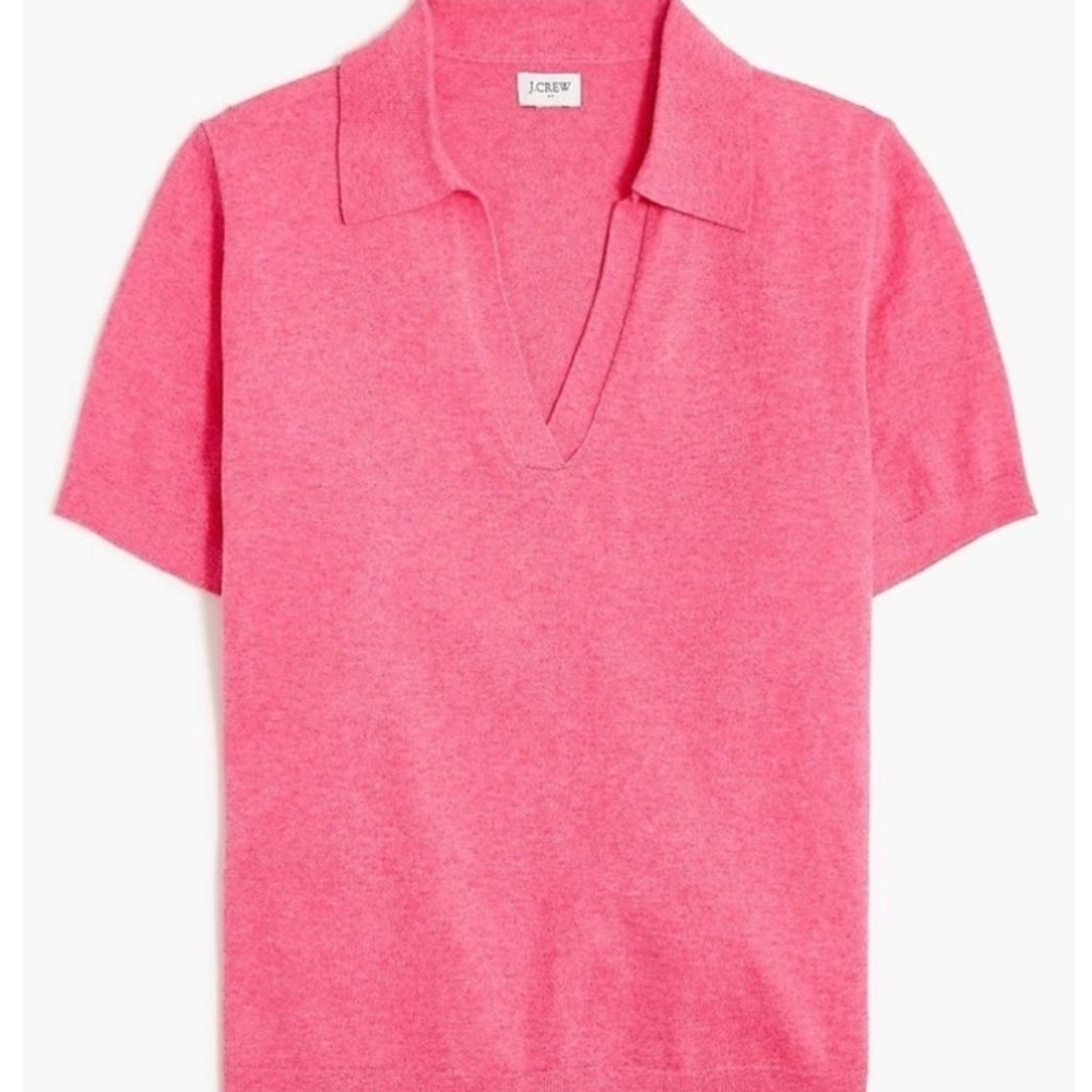 J.Crew Vivid Pink V-Neck Sweater
